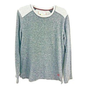 TOMMY BAHAMA Gray on Gray Crewneck Long Sleeve Knit Shirt Men Medium